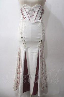 画像1: Ozz oneste / 編み上げ刺繍入りマーメイドスカート  白 Y-25-05-19-165-OO-SK-SZ-ZY
