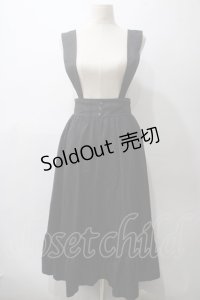 axes femme / ローズ刺繍サス付きスカート M 黒 Y-25-05-19-166-AX-SK-SZ-ZY