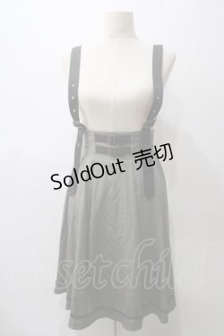 画像1: axes femme / ベルト風サス付スカート F カーキ Y-25-05-19-167-AX-SK-SZ-ZY