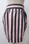 MILK / Lady Stripe ミニスカート  ピンク×ブラック Y-25-05-19-179-ML-SK-SZ-ZY