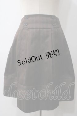 画像1: 【SALE】Jane Marple / リボンジャガードストライプスカート M ブラウン Y-25-05-19-194-JM-SK-SZ-ZT300