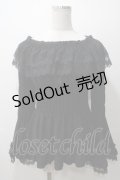 ATELIER PIERROT / Shirring princess sleeve blouse  黒 Y-25-05-19-024-EL-BL-SZ-ZY