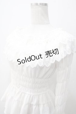 画像3: Millefleurs / ジョーゼットとレースのブラウス M 白 Y-25-05-19-025-EL-BL-SZ-ZY