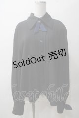 Princess Chronicles / 秘密探偵のプリーツブラウス XXL 黒 Y-25-05-19-030-PU-BL-SZ-ZT381