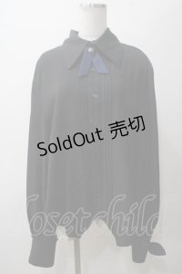 Princess Chronicles / 秘密探偵のプリーツブラウス XXL 黒 Y-25-05-19-030-PU-BL-SZ-ZT381