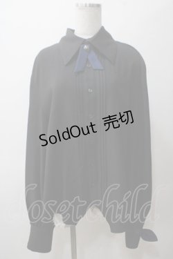 画像1: Princess Chronicles / 秘密探偵のプリーツブラウス XXL 黒 Y-25-05-19-030-PU-BL-SZ-ZT381