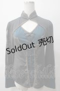 Ozz oneste / チャイナデザインカットソー  グレー Y-25-05-19-032-OO-TO-SZ-ZT200