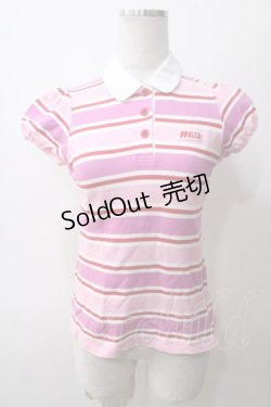 画像1: MILK / カラフルボーダー半袖カットソー  赤ｘピンク Y-25-05-19-035-ML-TO-AS-ZY