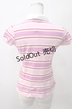 画像2: MILK / カラフルボーダー半袖カットソー  赤ｘピンク Y-25-05-19-035-ML-TO-AS-ZY