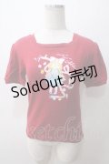 BABY,THE STARS SHINE BRIGHT / お菓子の国のアリスTシャツ  赤 Y-25-05-19-042-BA-TO-SZ-ZY