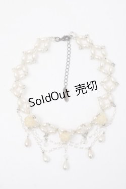 画像2: Ozz Croce / 薔薇パールネックレス  アイボリー Y-25-05-22-003-OO-AC-SZ-ZY