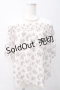 axes femme / 肩レースバラシフォンブラウス M キナリ Y-25-05-22-047-AX-BL-SZ-ZI