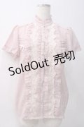 axes femme / ストライプブラウス M 淡ピンク Y-25-05-22-049-AX-BL-SZ-ZI