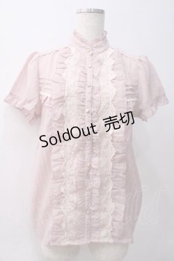 画像1: axes femme / ストライプブラウス M 淡ピンク Y-25-05-22-049-AX-BL-SZ-ZI