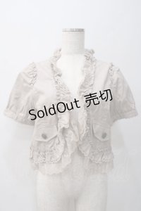 axes femme / フリル編み上げジャケット  ベージュ Y-25-05-22-054-AX-TO-SZ-ZY