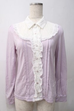 画像1: axes femme / ヨーク切り替えブラウス風カットソー  ラベンダー Y-25-05-22-057-AX-TO-SZ-ZY