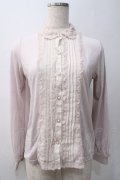 axes femme / レースカラーカットブラウス  ピンク Y-25-05-22-060-AX-TO-SZ-ZY