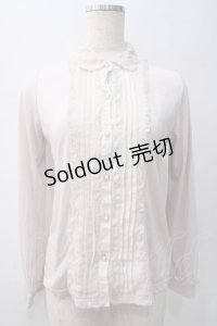 axes femme / レースカラーカットブラウス  ピンク Y-25-05-22-060-AX-TO-SZ-ZY