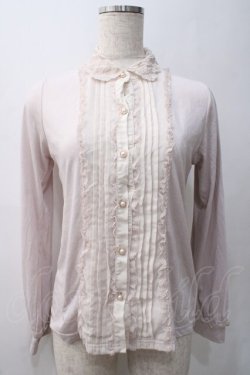 画像1: axes femme / レースカラーカットブラウス  ピンク Y-25-05-22-060-AX-TO-SZ-ZY