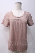 axes femme / レース切替えプルオーバー M アワピンク Y-25-05-22-062-AX-TO-SZ-ZY