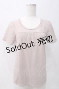 axes femme / レース切替えプルオーバー M アワピンク Y-25-05-22-062-AX-TO-SZ-ZY