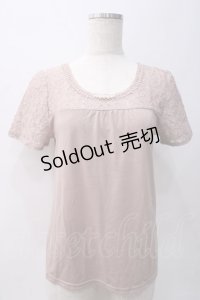 axes femme / レース切替えプルオーバー M アワピンク Y-25-05-22-062-AX-TO-SZ-ZY