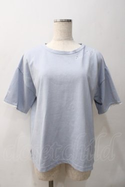 画像1: axes femme / プリントカットソー  サックス Y-25-05-22-064-AX-TO-AS-ZY