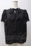axes femme POETIQUE / 2wayボウタイブラウス M 黒 Y-25-05-22-067-AX-BL-SZ-ZY