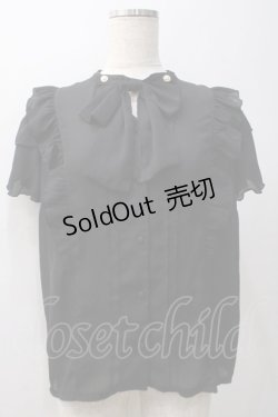 画像1: axes femme POETIQUE / 2wayボウタイブラウス M 黒 Y-25-05-22-067-AX-BL-SZ-ZI