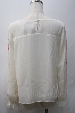 画像2: axes femme POETIQUE / 袖フラワーptシフォントップス M 生成り Y-25-05-22-073-AX-TO-SZ-ZY