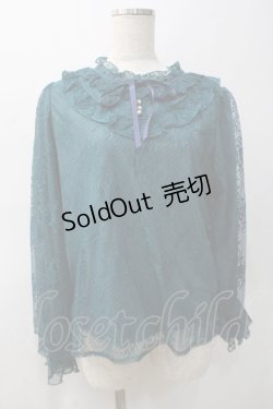 画像1: axes femme / ローズレースフリルトップス F グリーン Y-25-05-22-077-AX-TO-SZ-ZY