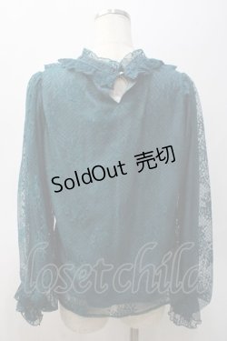 画像2: axes femme / ローズレースフリルトップス F グリーン Y-25-05-22-077-AX-TO-SZ-ZY