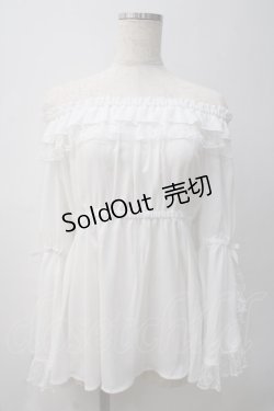 画像1: axes femme kawaii / 2WAY姫袖ブラウス M 白 Y-25-05-22-084-AX-BL-SZ-ZY