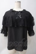 axes femme kawaii / ブリーズブラウス M 黒 Y-25-05-22-088-AX-TO-SZ-ZY