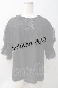 axes femme kawaii / ブリーズブラウス M 黒 Y-25-05-22-088-AX-TO-SZ-ZI