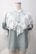 axes femme kawaii / ヨーク切換半袖ブラウス  ミント Y-25-05-22-090-AX-BL-SZ-ZY