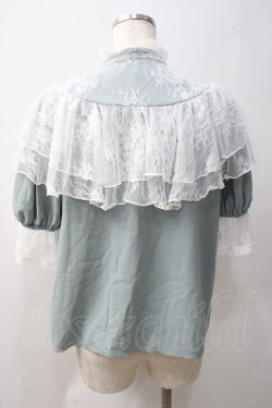 画像2: axes femme kawaii / ヨーク切換半袖ブラウス  ミント Y-25-05-22-090-AX-BL-SZ-ZY