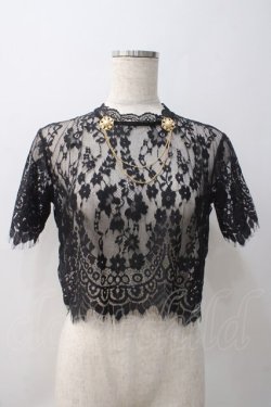 画像1: MARBLE / レーストップス  黒 Y-25-05-22-097-GO-TO-SZ-ZY