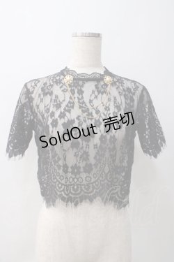 画像1: MARBLE / レーストップス  黒 Y-25-05-22-097-GO-TO-SZ-ZY