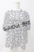 Franche Lippee / 猫プリントシャツ  紺 Y-25-05-22-098-LO-TO-SZ-ZY
