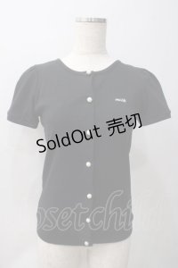 MILK / ロゴ刺繍カーディガン  黒 Y-25-05-22-101-ML-TO-SZ-ZY