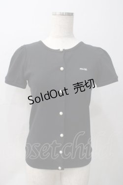 画像1: MILK / ロゴ刺繍カーディガン  黒 Y-25-05-22-101-ML-TO-SZ-ZY