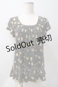 Franche Lippee / アニマルプリントトップス  黒 Y-25-05-22-104-LO-TO-AS-ZY
