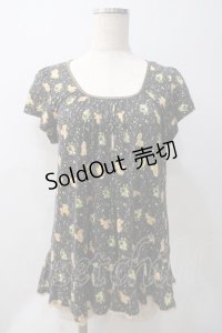 Franche Lippee / アニマルプリントトップス  黒 Y-25-05-22-104-LO-TO-AS-ZY