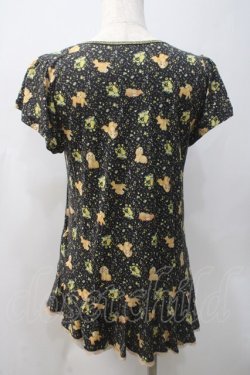 画像2: Franche Lippee / アニマルプリントトップス  黒 Y-25-05-22-104-LO-TO-AS-ZY