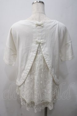 画像2: Franche Lippee / バックリボンレースねこトップス M 白 Y-25-05-22-105-LO-TO-SZ-ZY