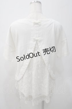 画像2: Franche Lippee / バックリボンレースねこトップス M 白 Y-25-05-22-105-LO-TO-SZ-ZY