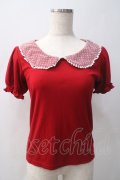 Ank Rouge / パフスリーブカットソー M 赤 Y-25-05-22-112-CA-TO-SZ-ZY
