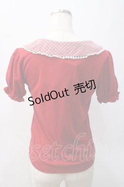 画像2: Ank Rouge / パフスリーブカットソー M 赤 Y-25-05-22-112-CA-TO-SZ-ZY