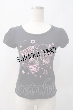 画像1: Angelic Pretty / はにかみベアープリントTシャツ  黒 Y-25-05-22-113-AP-TO-SZ-ZY